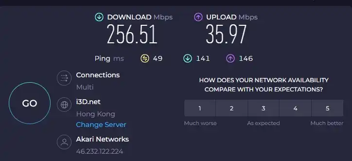 dageyun speed test 1